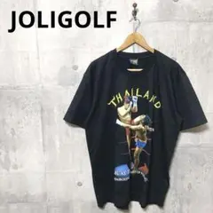 JOLIGOLF メンズビッグサイズ ムエタイ Tシャツ XL ブラック