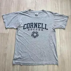 00s Champion Tシャツ グレー CORNELL SOCCER ロゴ