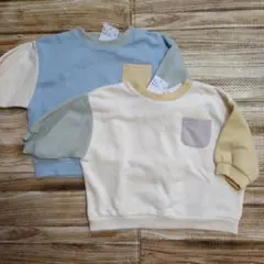 新品 未使用 幼児アウター 裏毛トレーナー 男の子 70 2枚セット