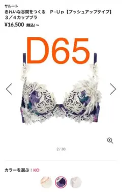 【タイムセール、明日まで】サルート D65 M Tバック BTJ462 KO