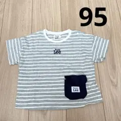 Buddy Lee ストライプ Tシャツ 95 リー グレー ホワイト 半袖