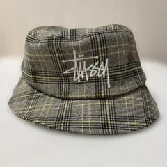 Stussy チェック柄 バケットハット M