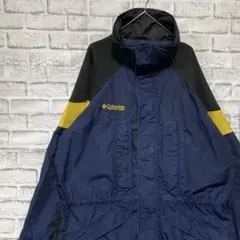 コロンビア　マウンテンパーカーネイビーM ロゴ刺繍アウトドア828