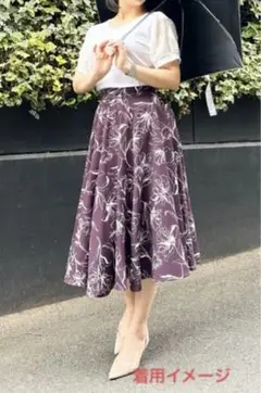 【ヴァージニースカート】　ピンナップクローゼット　花柄　ひざ丈 水色　ガーデン cinematiq pinupcloset ヴァージニースカート 巨匠の花 - メルカリ