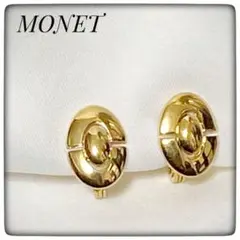 シンプル✨MONETモネ✨イヤリング ゴールド 楕円形 ヴィンテージ シンプル