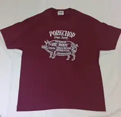 PORKCHOP PORK FLONT TEE 25 BURGUNDY XL