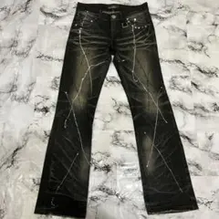Xfrm y2k ブリーチペイントブラックデニム