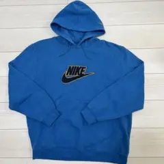 Nike 青 パーカー ロゴ入り
