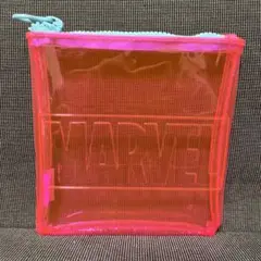 MARVEL ピンク ビニールポーチ 透明