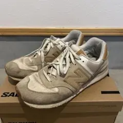 New Balance 574 ベージュ/クリーム スニーカー