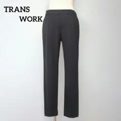 【トランスワーク】M カジュアルパンツ ウエストゴム ゆったり シンプル 黒