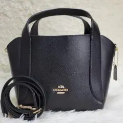 極美品✨ コーチ ハドリー ホーボー21 2way ショルダーバッグ 変形 黒