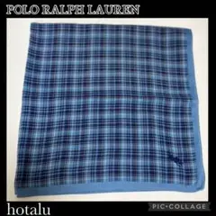 お買い得❇️POLO RALPH LAUREN メンズハンカチ 1枚 ブルー系