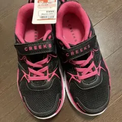 CREEKS ブラック/ピンク スニーカー　21.5cm