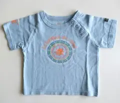 AIGLE Tシャツ 80cm エーグル 半袖 水色 太陽