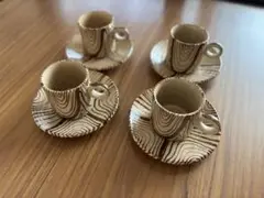 【沖縄直送】和風カップ・ソーサー4個セット