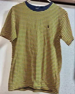 ラルフローレンホースマークロゴボーダーネイビー紺イエロー黄色Tシャツ虎150