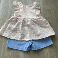 フリルブラウス&ショートパンツセット　120