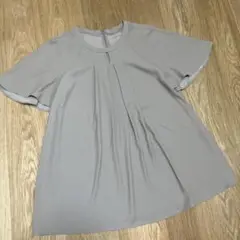 美品　レリアン　グレー フレアスリーブ シャツ　ブラウス　Ｍ相当