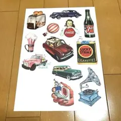 アメリカンポップトラベルステッカー【1枚使用済】 Travel Stickers
