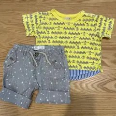 男の子Tシャツとショートパンツセット80