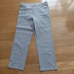 SIMPLE LIFE 麻入りストレッチパンツ8分丈M