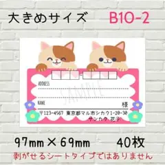 B10-2　宛名シール　大きめサイズ　40枚