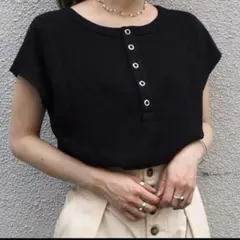 【ティップトップ】ワッフルプルオーバー　2way フレンチスリーブ