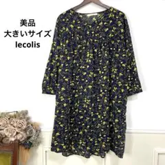 26 美品　大きいサイズ lecolis フラワー　ワンピース