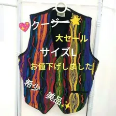 クージー 3Dニット ベスト マルチカラー オーストラリアンストライプベスト