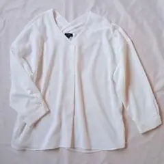 TALBOTS　タルボット　Vネック　ゆったり　とろみ　シャツ　ブラウス