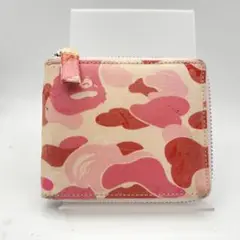 アベイシングエイプ　折財布　財布　ウォレット　ピンク