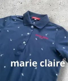 マリクレール marie claire 刺繍ポロシャツ 半袖