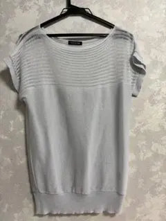CRANE ライトグレー 半袖ニット