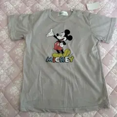 新品ミッキーマウス Tシャツ 100cm グレー半袖