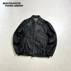 【美品】ユナイテッドアローズ レザー コーチジャケット 黒 S