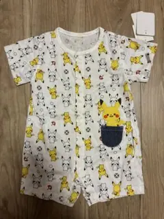 モンポケ　ピカチュウ　半袖ロンパース80 新品