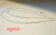 agete パールネックレス ロング