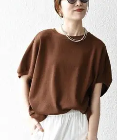 SHIPS any ワッフルワイドコクーンドルマンTEE 新品未使用