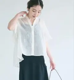 coca♡シアーフリルブラウス♡