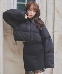 Rosé Muse ロゼミューズ ジャカードダウンコート ブラック 新品未使用 rose original jacquard filling JK【black】 – BUNNY APARTMENT