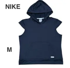 未使用！【ナイキ】 NIKE レディース 半袖パーカー フード ブラックM