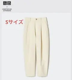 ユニクロ リネンブレンドタックテーパードパンツ　ベージュ　コントワーデコトニエ