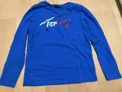 未使用　TOMMY HILFIGER 青 長袖Tシャツ 164