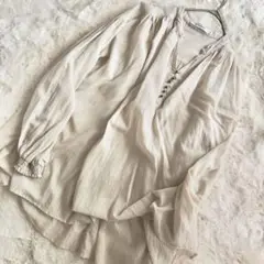 AMERICAN HOLIC　アメリカンホリック　ブラウス　ベージュ　コットン