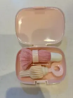携帯用ピンク 哺乳瓶洗浄ブラシセット