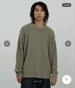 リドム LIDNM　COTTON SLUB REVERSIBLE KNIT