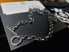 HalfSmall Oval Chain&Half T-bar Necklace