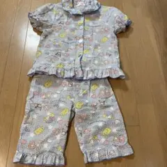 水色 サンリオちりめんキャラクターパジャマセット 130cm