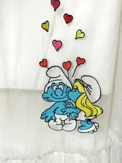 スマーフ　STRANGE HEAVEN　ロングスカート　Lサイズ　ホワイト　刺繍